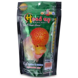 OKIKO Head Up Huncher Flower Horn Fish Feed 100g